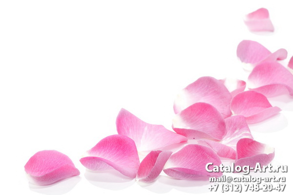 Натяжные потолки с фотопечатью - Розовые цветы 24